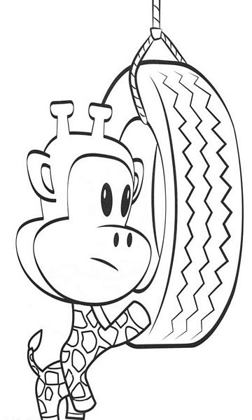 kolorowanka Juliusz Junior malowanka do wydruku małpka Disney z bajki dla dzieci nr 10
